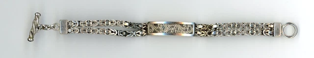 LOIS HILL ~ PAISLEY ~ STERLING SILVER FOX TAIL TOGGLE BRACELET (j) LOIS HILL ~ PAISLEY ~ STERLING SILVER FOX TAIL TOGGLE BRACELET (j)