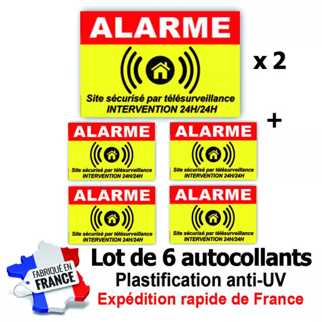 Alarme maison sticker propriété télé surveillance Autocollant vidéo surveillance