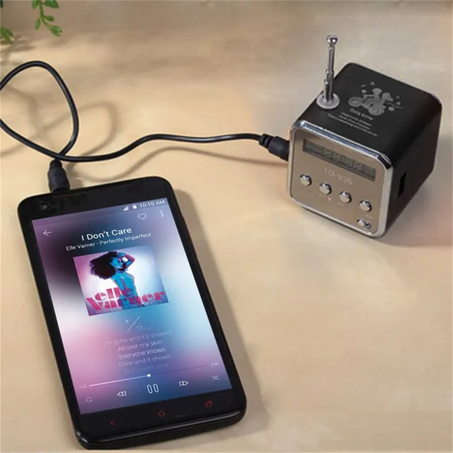 Portable Mini Speaker Music Player FM Radio MicroSD TF USB MP3 -multicolor