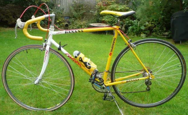 CLASSIC 1990S FALCON Team Banana 12 Speed Steel Framed Racing Bike