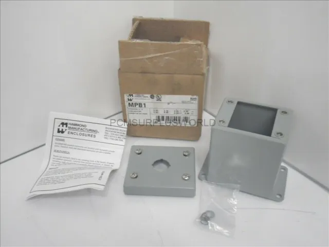 MPB1 Hammond Manufacturing enclosure metal steel gray 3.25x2.75x3.5 (New in Box)