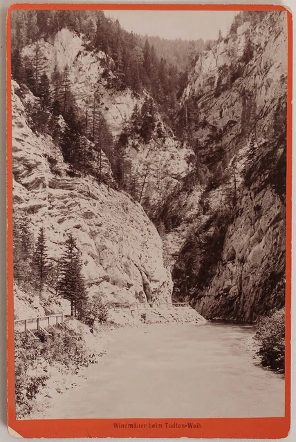 1880er Jahre Kab.Karte  STEIERMARK, Gesäuse, Albuminabzug von Nicolaus Kuss