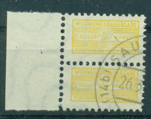 Wohnungsbau-marke 3a Randpaar, Stempel 1950  (0c)