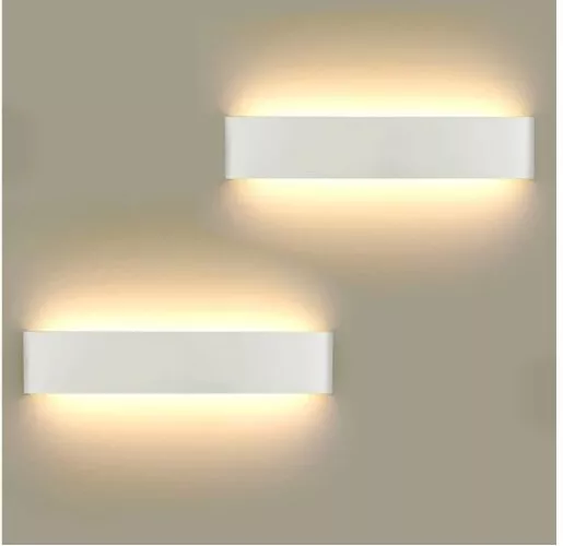 2 Pezzi LED Lampada Da Parete 16W Bianco Caldo, Moderno up down Applique Da Pare