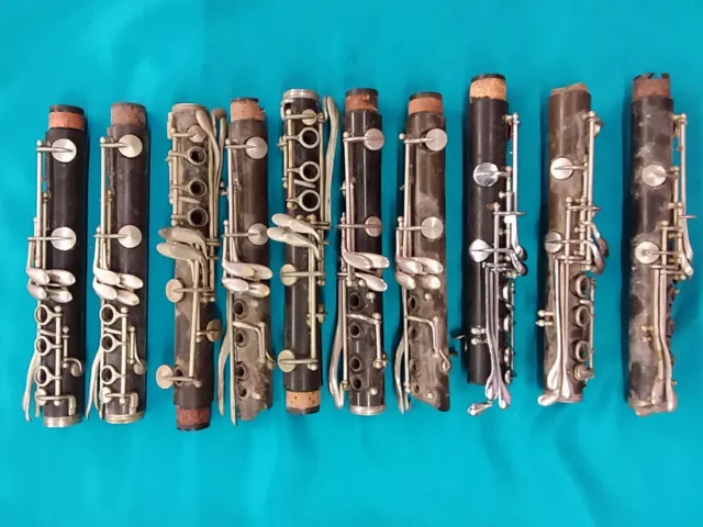 Clarinet ~ Lower Joint Section ~ Lot of 10 ~ For Parts Or Crafts