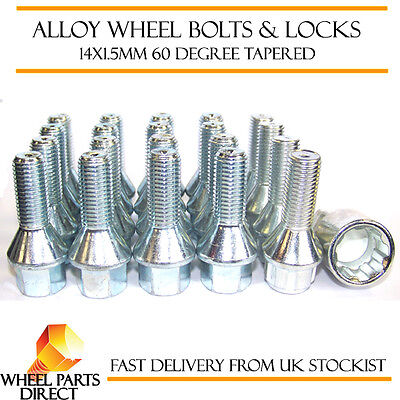 Wheel Bolts & Locks (16+4) 14x1.5 Nuts for Renault Clio Sport 200 [Mk3] 09-14