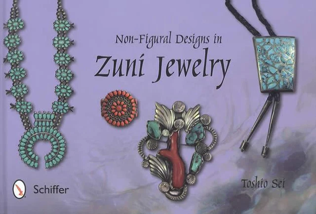 Zuni Jewelry Non-Figural Designs Collector Reference w Turquoise & Silver