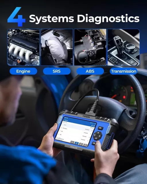 2024NEW💥 TOPDON AD600 PRO Car Diagnostic Auto OBD2 Scanner TPMS EPB SAS ABS SRS 3