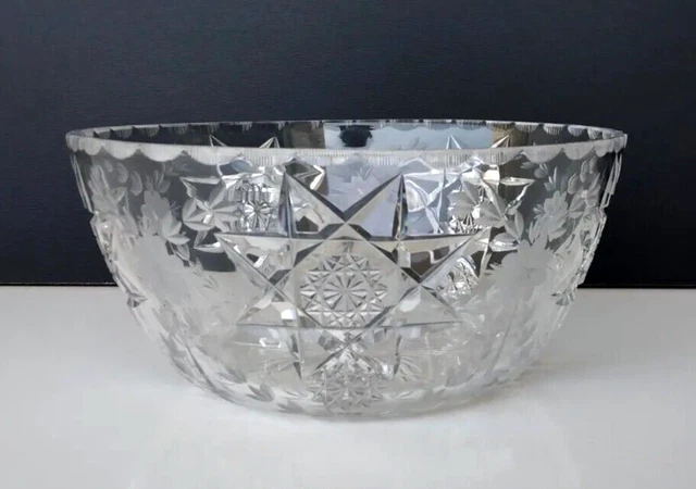 Hawkes - Empire - Signed Antique Abp American Brilliant Period Cut Glass 6" Bowl