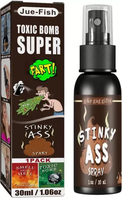 Liquid Ass Spray ~ Stinkendes Fartgas ~ Jue Fisch ~ Pumpe Sprühflasche 30ml ~ Stinkbombe ~ Neu