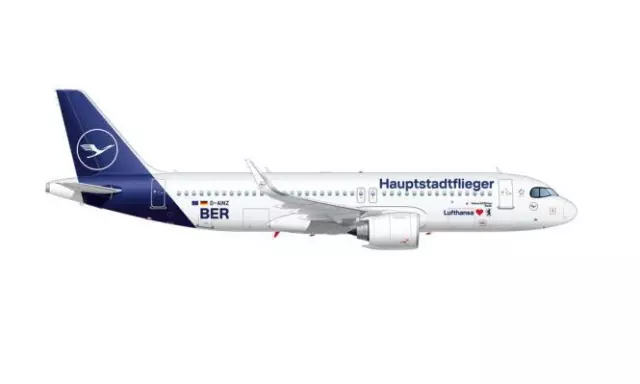 Herpa Snap Wings 1:200 Airbus A 320neo Lufthansa BER Hauptstadtflieger 613156