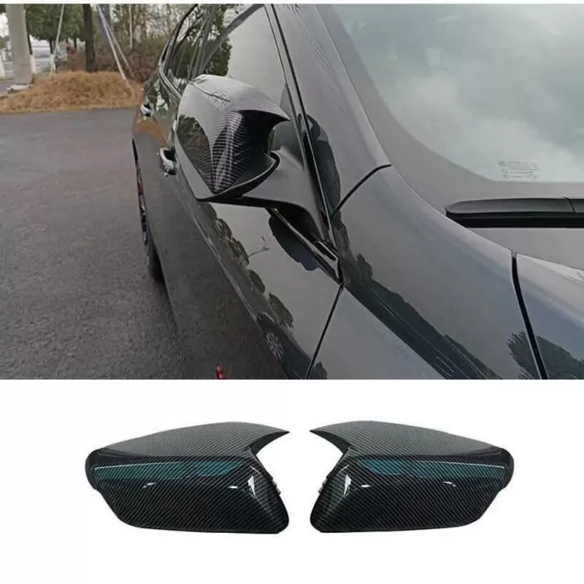 Mirror Cover For Chevrolet Malibu 2016-2021 Rear View Side Door 2PC Carbon Fiber