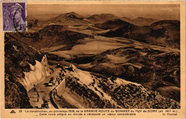 CPA Construction of the Grande Route du Sommet du Puy de Dome (1256923)