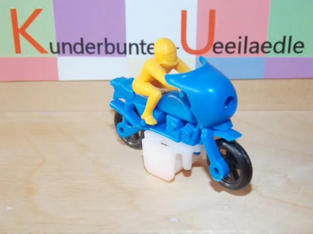 (B) Motorrad - Rennfahrer  D/EU  1986 Motorrad in blau  Fahrer gelb