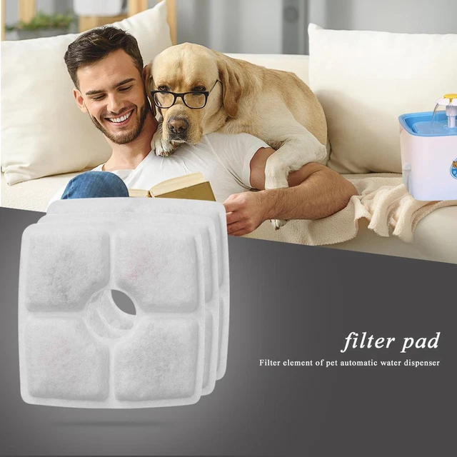 Automatic Pet Drinking Fountain Filter Mat Cat Dog Water Dispenser Square Filter