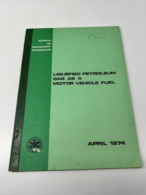 VINTAGE GOVERNMENT REPORT Liquefied Petroleum Gas Motor Vehicle 1974