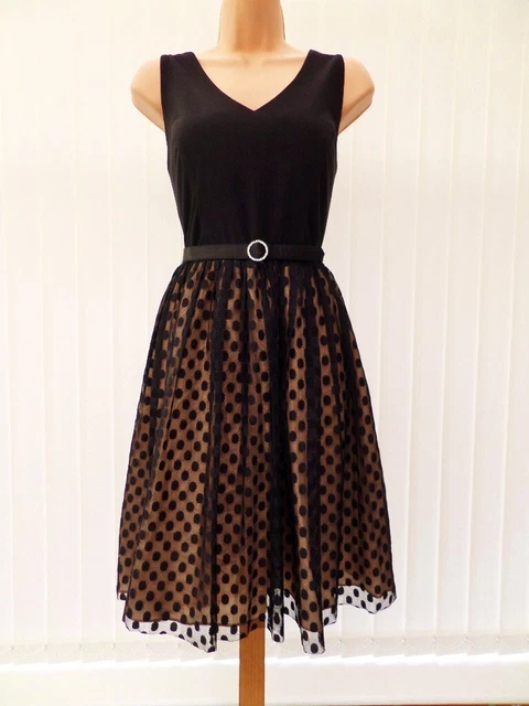 eliza j black and gold dress Eliza J Dress Sz 6 Women Black Lace Floral Gold Glitter Cocktail Party Metallic