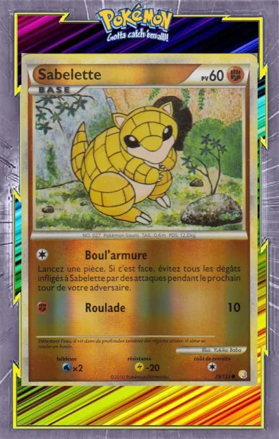 Sabelette Reverse-HS01:HeartGold SoulSilver-79/123-Carte Pokemon Française