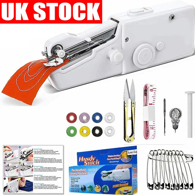MINI HANDHELD CORDLESS Sewing Machine Hand Held Thread Stitch Clothes