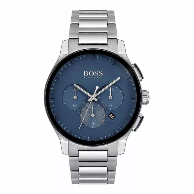 Hugo Boss Orologio Da Uomo Crono Peak Hb1513763 Quadrante Blu - Garanzia -...