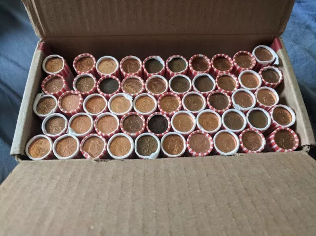 Canada 50-Roll Box of 1 Cent Sealed Penny Pennies