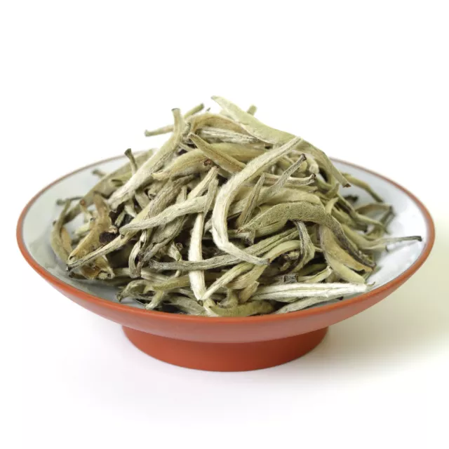 GOARTEA Premium Silver Needle White Tea Bai hao Yin zhen Chinese Tips Loose Tea 2