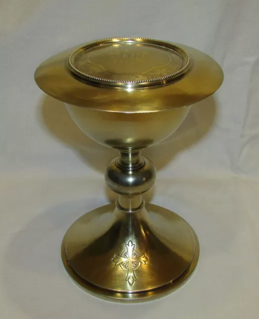 CALICE PATENE VERMEIL ARGENT MASSIF DORE / sterling silver chalice / paten