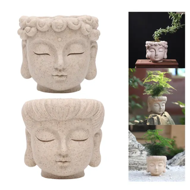 Pot de fleur tête de bouddha, Vase de bonsaï d'extérieur pour cuisine,