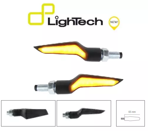 Lightech Coppia Indicatori Frecce Led Fre931Ner Universali Omologate Moto