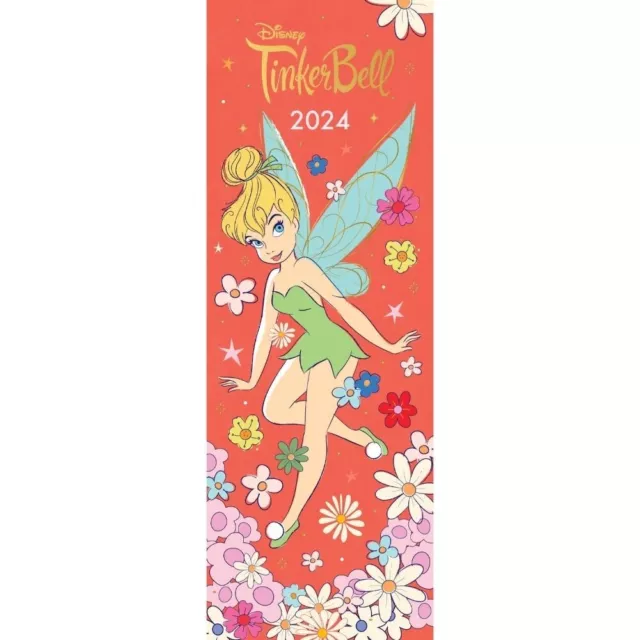 2024 SLIM CALENDAR Disney Tinkerbell Wall Hanging Calendar Official