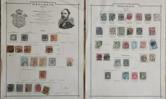 Dänemark Briefmarken 1853 FRÜHES Konvolut
