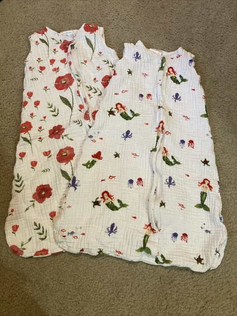 Juego de 2 sacos de dormir pequeños unicornio M 6-12 meses amapola y sirena de verano