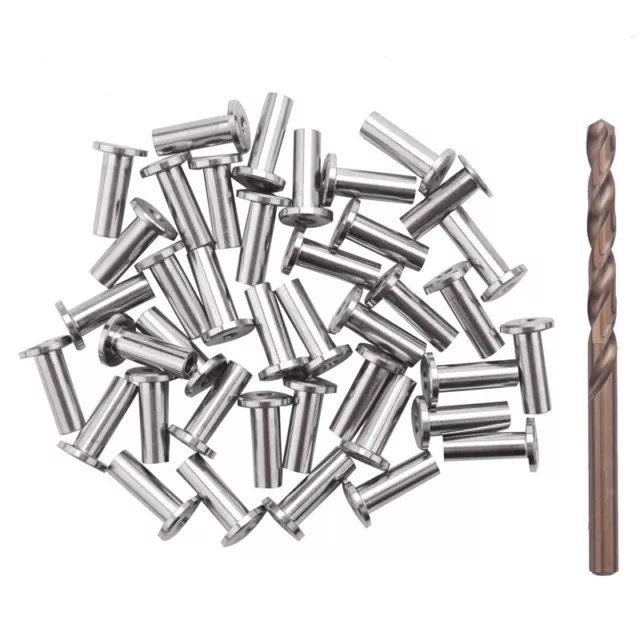 40 Pack T316 Stainless Steel Protector Sleeves For 1/8 inch Wire Rope Cable Rail