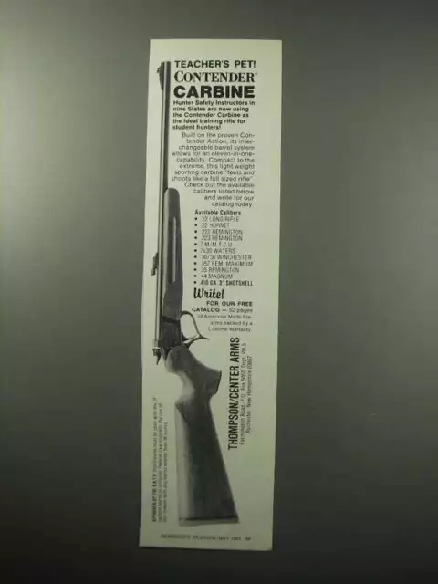 1987 Thompson / Center Arms Contender Carbine Ad