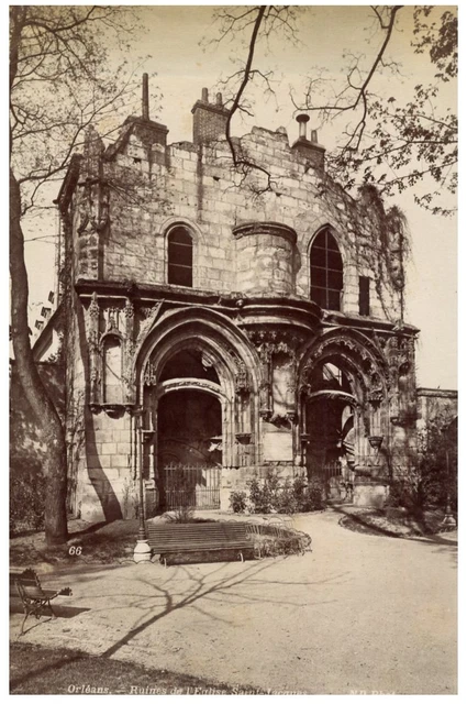Tirage Albuminé Vintage - Église Saint-Pierre De Caen, France - Circa 1875 - Format 11x16 Cm