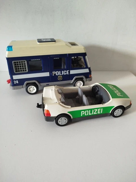 PLAYMOBIL 3215 V1 véhicule ancien voiture verte véhicule agent de