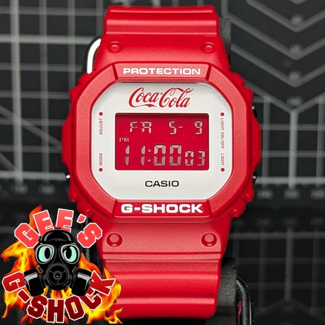 CASIO G-SHOCK DW-5600 COCA-COLA® Collab Square Red Limited Edition DW ...