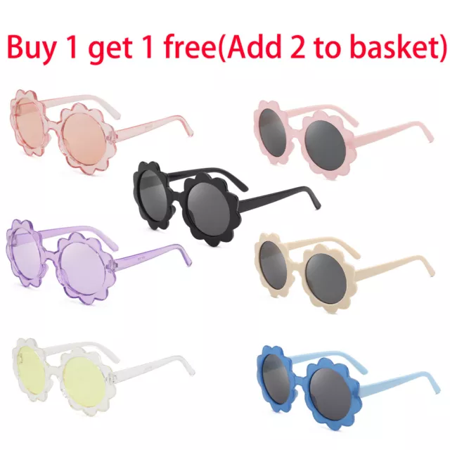 Cute Flowers Kids Sunglasses Personalized Boys Girls Small Tide UV-Proof