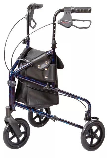 Carex 3 Wheel Walker for Seniors Foldable Rollator Walker with Three Wheels T