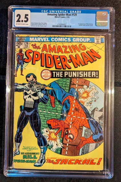 Amazing Spider-Man #129 Marvel Comics 1974 CGC 2.5 1st app Punisher, Jackal rare
