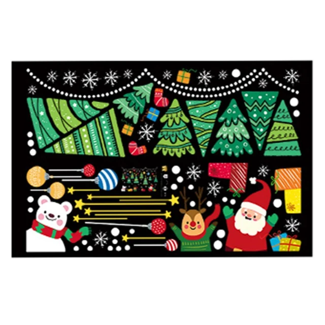 Chidjon 2pcs Weihnachten fenster aufkleber wiederverwendbare diy weihnachtsbaumk