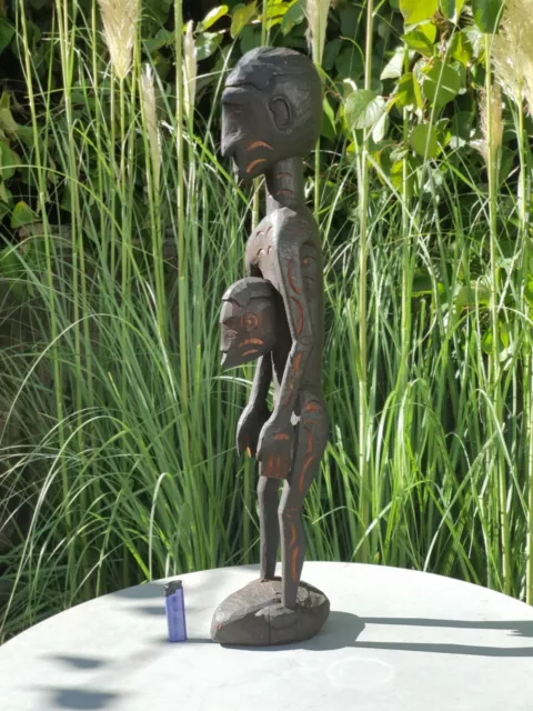 Ahnenskulptur der Asmat aus Papua in Neuguinea 2,5 Kg / 77 cm Irian Jaya (970)