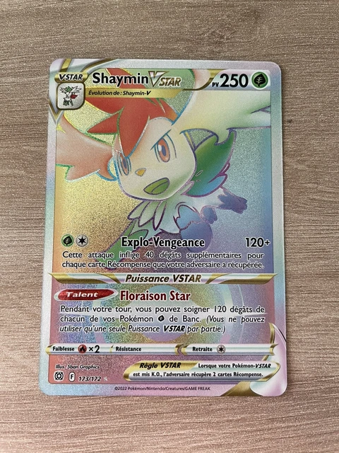 Carte Pokémon Shaymin Vstar Rainbow 173/172 EB9 Stars Étincelantes FR neuve