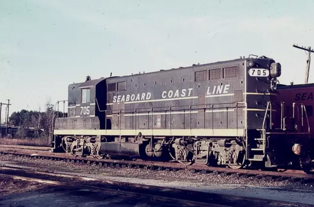 Original 1971 Agfachrome Railroad Slide Seaboard Coast Line 705 South Carolina