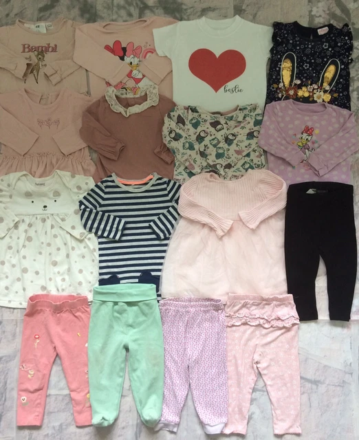 Leggings Abito Bambina 9-12 Mesi Pacchetto Abbigliamento Top H&M George TU ecc.