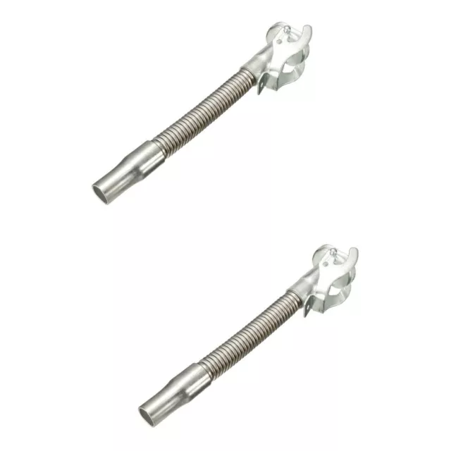 Set of 2 Oil Guide Stainless Steel Gas Can Nozzles Fuel Spout Pvc 2