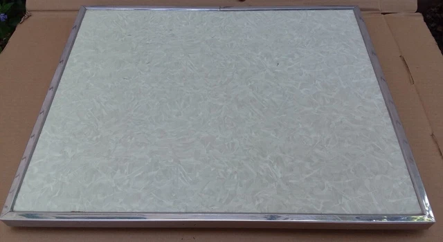 Vintage FORMICA Marbled Gray TABLE CABINET TOP 24x20" Aluminum Edge Antique