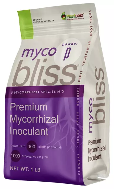 Myco Bliss - Mycorrhizal Inoculant for Plants - 5 Superior Strains - Organic Myc
