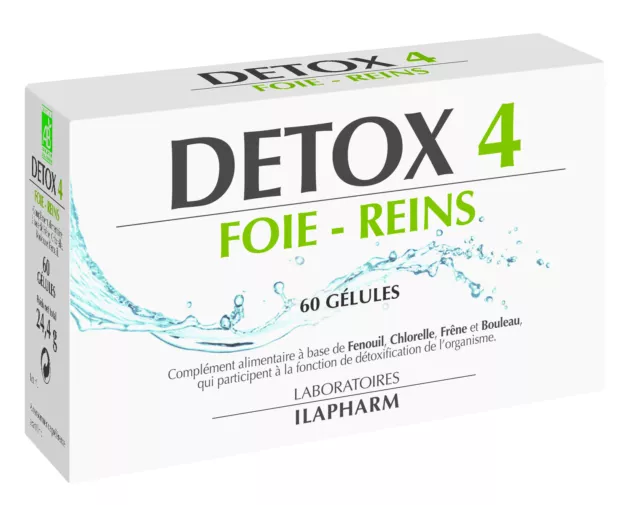 Détox 4 - Plantes- Eliminer les toxines - Draineur - 60 gélules
