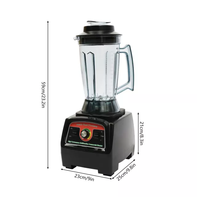 4L Heavy Duty Commercial Blender Mixer Power Smoothie Juicer Shakes Maker 2800W 2